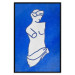 Wall Poster Blue Goddess - sketchy sculpture of a female silhouette on a blue background 134443 additionalThumb 16