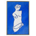 Wall Poster Blue Goddess - sketchy sculpture of a female silhouette on a blue background 134443 additionalThumb 21