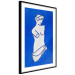 Wall Poster Blue Goddess - sketchy sculpture of a female silhouette on a blue background 134443 additionalThumb 6