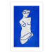 Wall Poster Blue Goddess - sketchy sculpture of a female silhouette on a blue background 134443 additionalThumb 19