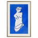 Wall Poster Blue Goddess - sketchy sculpture of a female silhouette on a blue background 134443 additionalThumb 20
