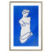 Wall Poster Blue Goddess - sketchy sculpture of a female silhouette on a blue background 134443 additionalThumb 16