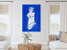Wall Poster Blue Goddess - sketchy sculpture of a female silhouette on a blue background 134443 additionalThumb 2