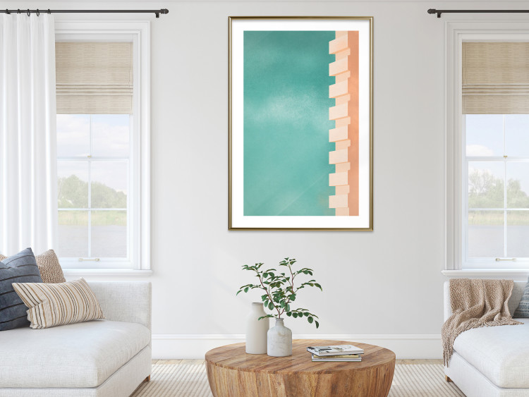 Wall Poster Northern Balconies - architecture of a pastel-colored wall against a bright sky 134743 additionalImage 13