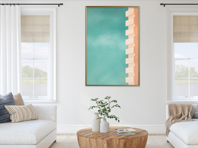 Wall Poster Northern Balconies - architecture of a pastel-colored wall against a bright sky 134743 additionalImage 5