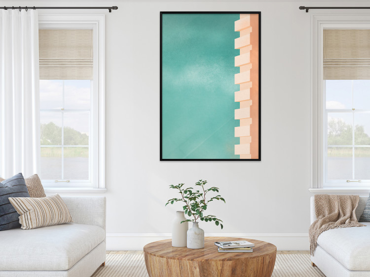 Wall Poster Northern Balconies - architecture of a pastel-colored wall against a bright sky 134743 additionalImage 4