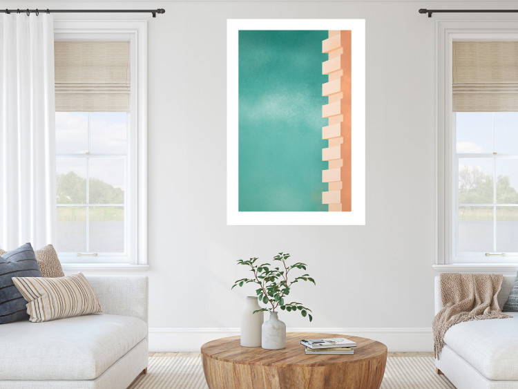 Wall Poster Northern Balconies - architecture of a pastel-colored wall against a bright sky 134743 additionalImage 3