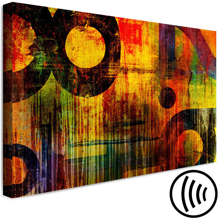 Canvas Art Print Painted Poetry (1-piece) Wide - abstract colorful patterns 135343 additionalImage 6