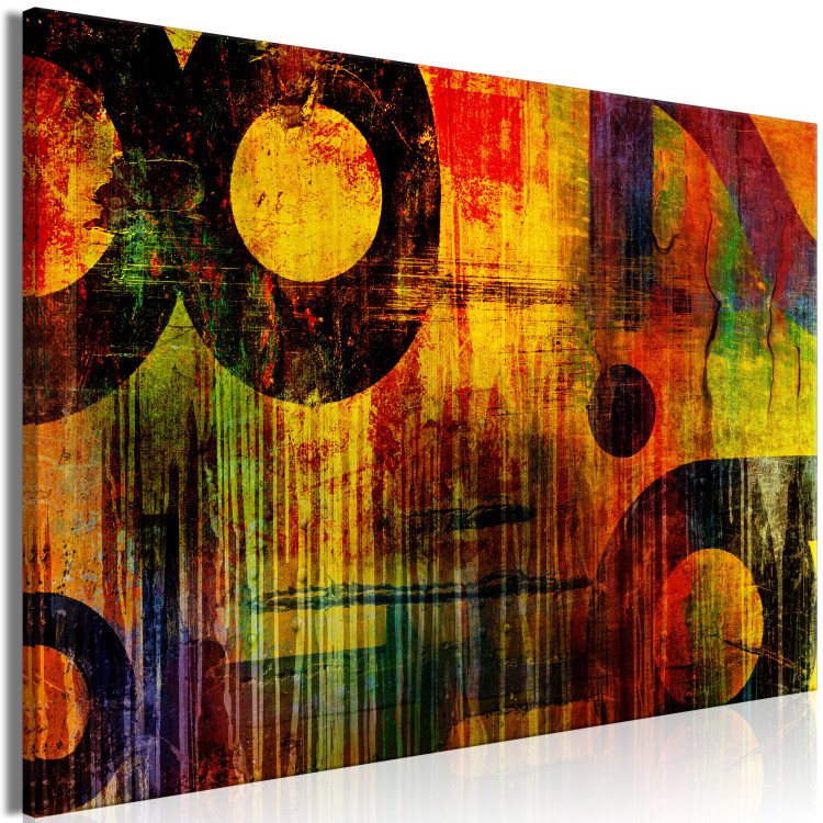 Canvas Art Print Painted Poetry (1-piece) Wide - abstract colorful patterns 135343 additionalImage 2