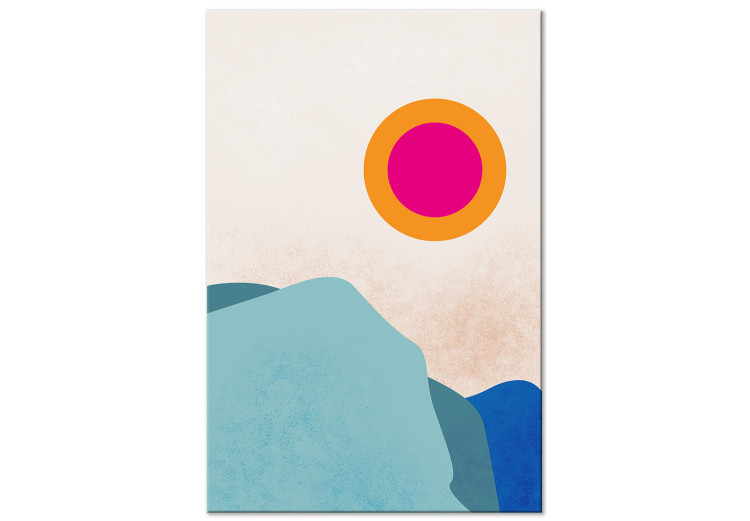 Canvas Ice fjord - abstract Scandinavian landscape with the sun 135643