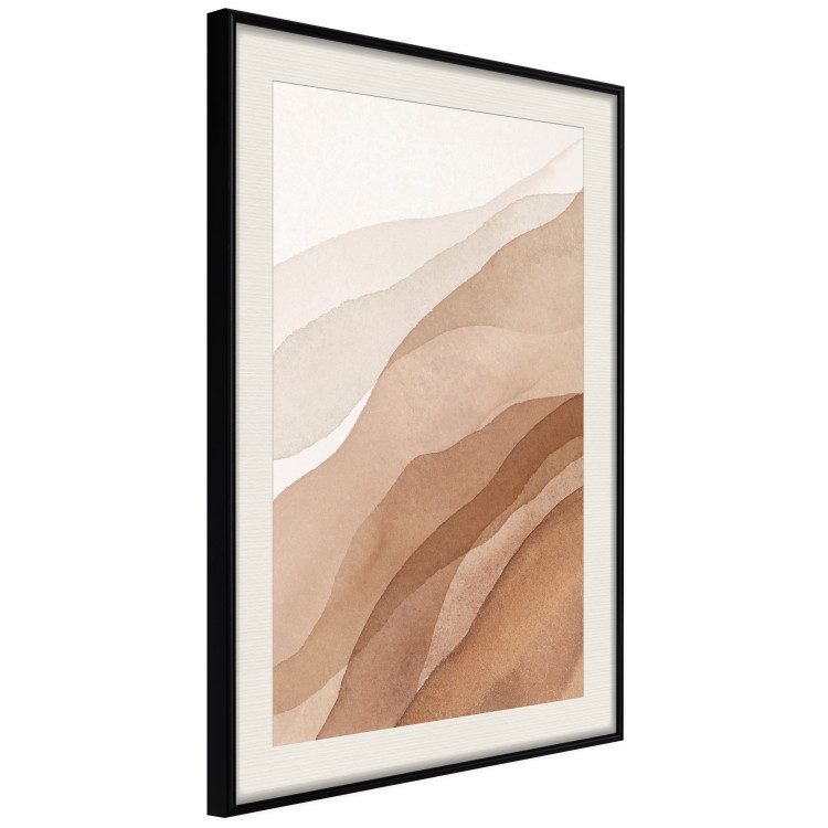 Wall Poster Descending Mist - unique abstraction in warm-toned waves 136043 additionalImage 23