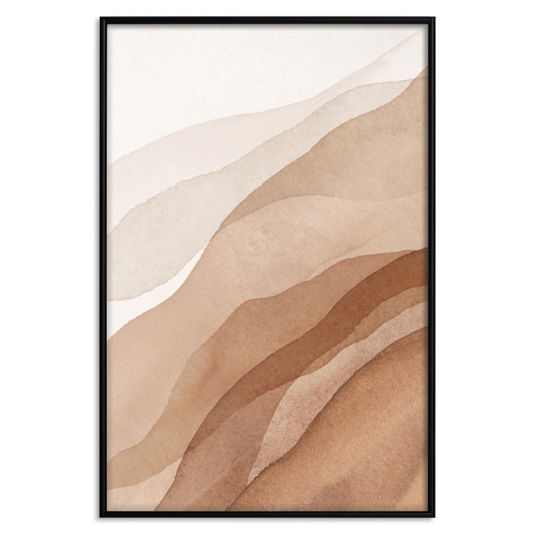 Wall Poster Descending Mist - unique abstraction in warm-toned waves 136043 additionalImage 6