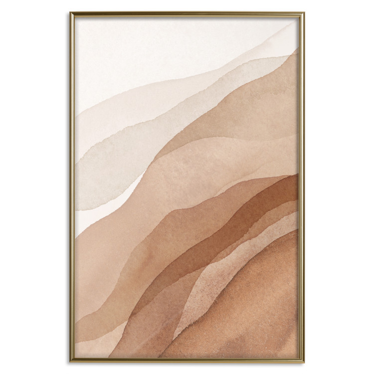 Wall Poster Descending Mist - unique abstraction in warm-toned waves 136043 additionalImage 4