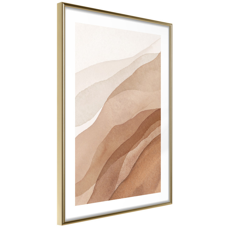 Wall Poster Descending Mist - unique abstraction in warm-toned waves 136043 additionalImage 24