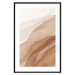 Wall Poster Descending Mist - unique abstraction in warm-toned waves 136043 additionalThumb 3