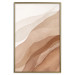 Wall Poster Descending Mist - unique abstraction in warm-toned waves 136043 additionalThumb 4