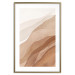 Wall Poster Descending Mist - unique abstraction in warm-toned waves 136043 additionalThumb 4