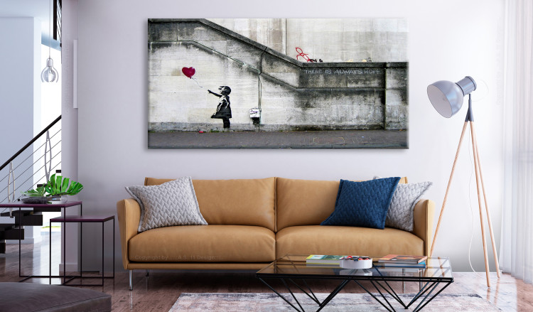 Large canvas print Girl With a Balloon by Banksy II [Large Format] 136443 additionalImage 3