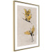 Poster Golden Geese - pattern of flying birds and beige background in scandi boho style 136543 additionalThumb 8