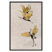 Poster Golden Geese - pattern of flying birds and beige background in scandi boho style 136543 additionalThumb 18
