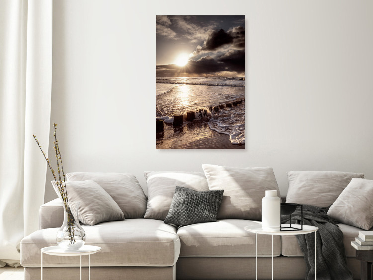 Canvas Print Broken Passion (1-piece) Vertical - sunset and sea 137943 additionalImage 3