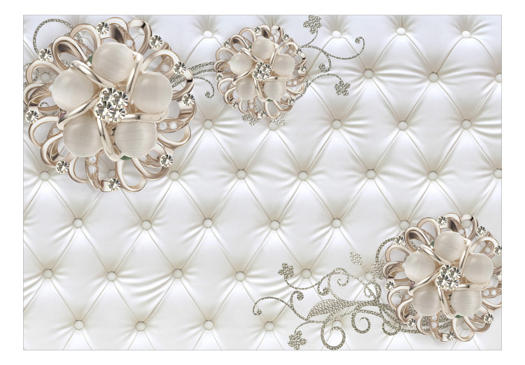 Wall Mural Golden jewels on a quilted background - Glamor style composition 138143 additionalImage 1