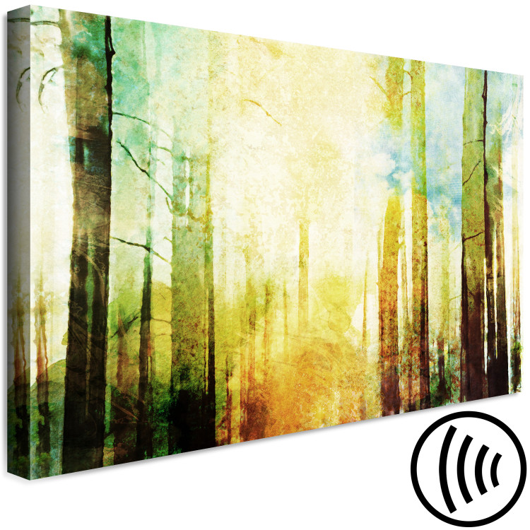 Canvas Art Print Leafless Forest (1-piece) Wide - beautiful landscape among bare trees 138343 additionalImage 6