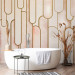 Wall Mural Elegant art deco abstraction - powder shapes with gold patterns 138743 additionalThumb 8