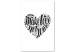 Canvas Let's Love Each Other (1-piece) Vertical - black and white heart with text 142443