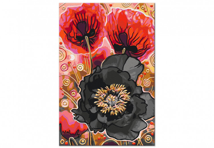 Paint by Number Kit Blooming Poppies - Three Flowers and Black, Red and Gold Accessories 144143 additionalImage 4