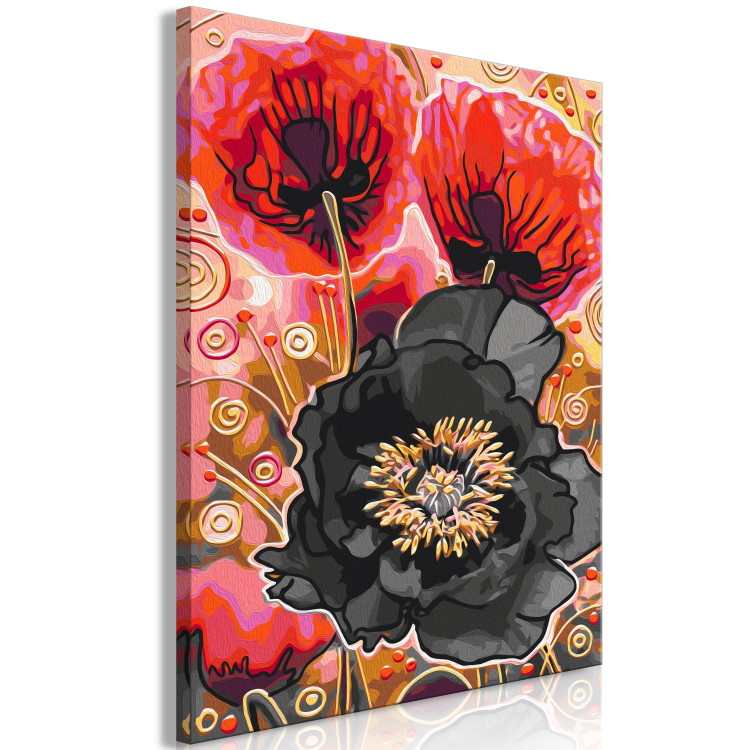 Paint by Number Kit Blooming Poppies - Three Flowers and Black, Red and Gold Accessories 144143 additionalImage 6