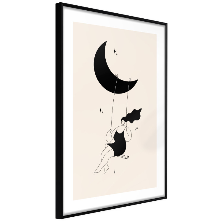 Wall Poster Fun - Girl Swinging on the Moon Surrounded by Stars 146143 additionalImage 8