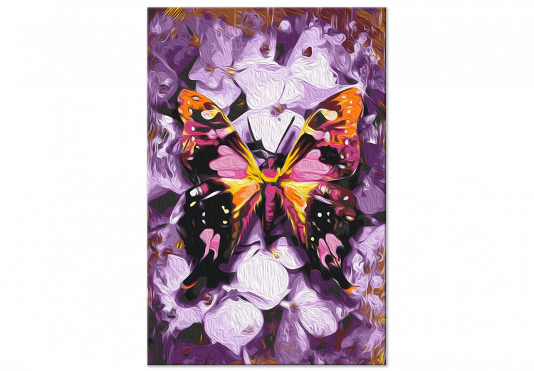 Paint by Number Kit Harmony - Purple Butterfly on a Background of Purple Flower Petals 146543 additionalImage 3