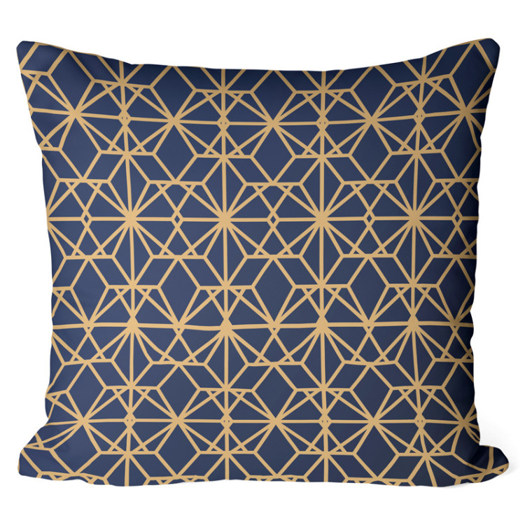 Decorative Microfiber Pillow Crystal vault - a geometric gold pattern in art deco style cushions 146843
