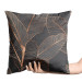 Decorative Velor Pillow Chocolate ficus - a botanical glamour composition in shades of brown 147043 additionalThumb 2