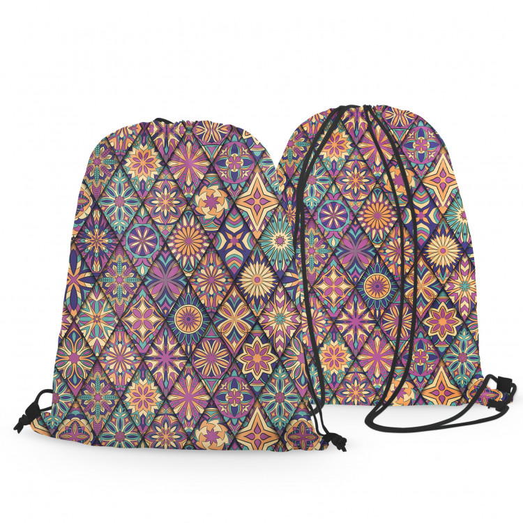 Backpack Mandalas in rhombuses - a colourful, geometric composition of patterns 147343 additionalImage 3