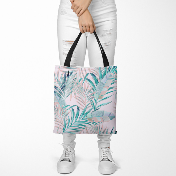 Shopping Bag Leaves - composition in shades of green and purple 147443 additionalImage 2
