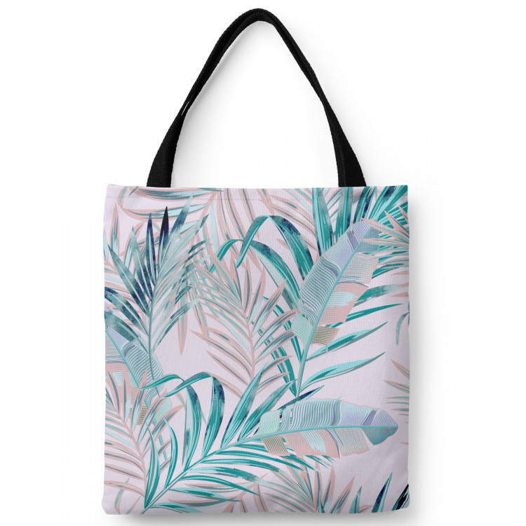 Shopping Bag Leaves - composition in shades of green and purple 147443