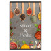 Poster Culinary Essentials - Colorful Composition of Herbs and Vegetables on a Stone Slab 149243 additionalThumb 22