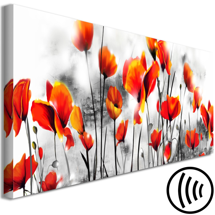 Canvas Art Print Impression With Poppies (1 Part) Narrow 149943 additionalImage 6