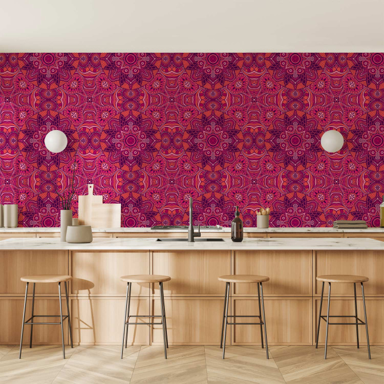 Modern Wallpaper Pink Pattern - Decorative Round Lace Pattern With Many Details 150043 additionalImage 8
