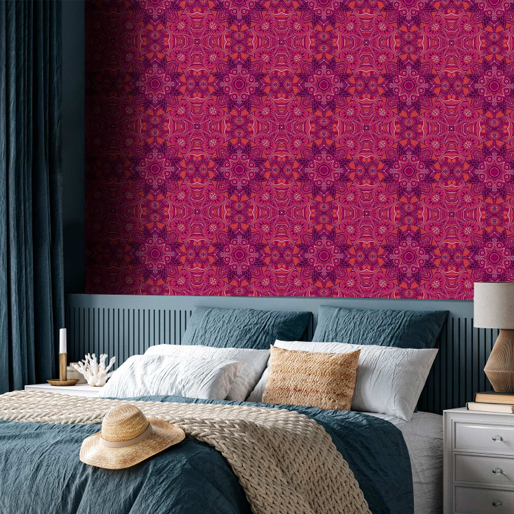 Modern Wallpaper Pink Pattern - Decorative Round Lace Pattern With Many Details 150043 additionalImage 4