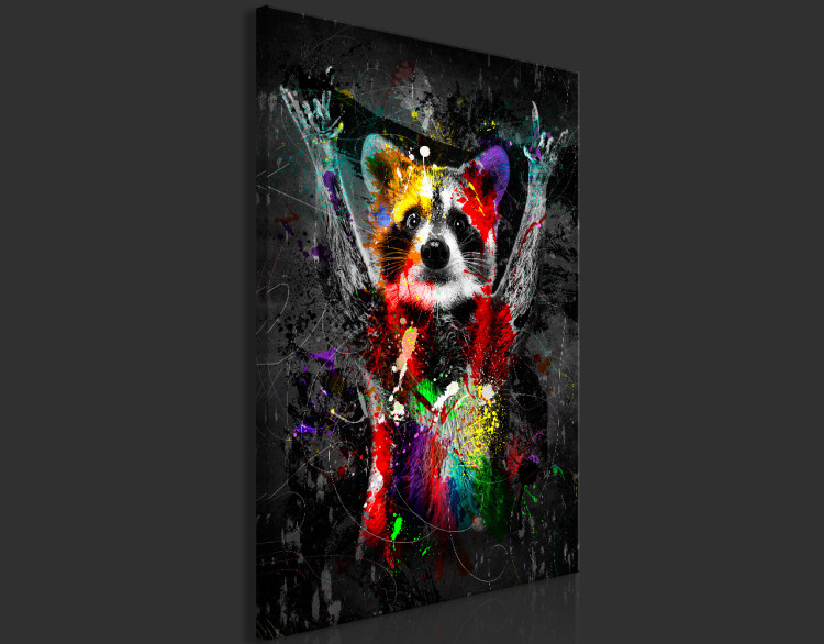 Acrylic print Colourful Animals: Racoon [Glass] 150643 additionalImage 4