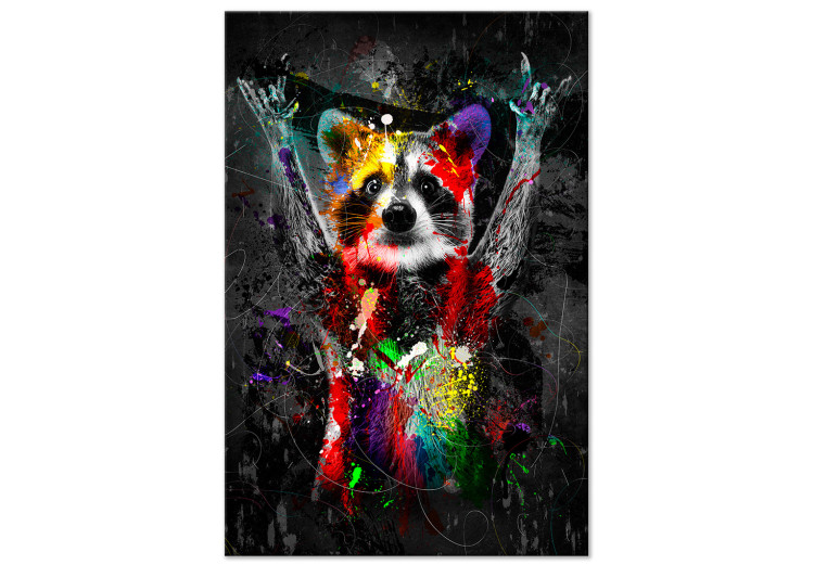 Acrylic print Colourful Animals: Racoon [Glass] 150643 additionalImage 2
