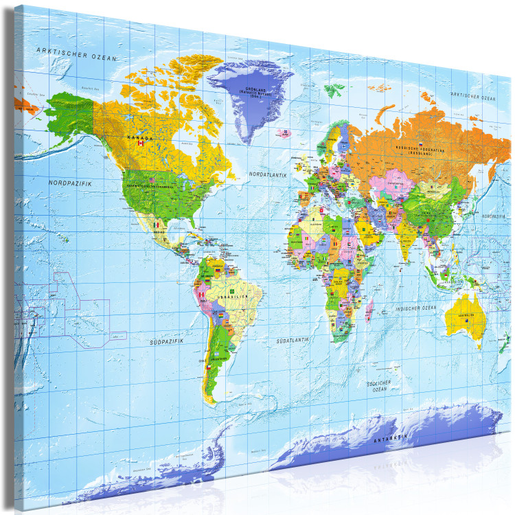 Large canvas print World Map with Purple Accents [Large Format] 150743 additionalImage 2
