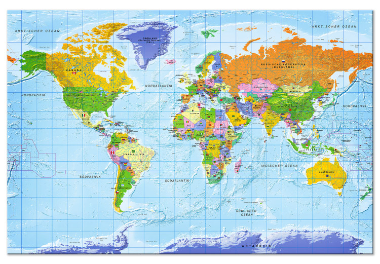 Large canvas print World Map with Purple Accents [Large Format] 150743