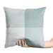 Decorative Velor Pillow Blue Squares - Geometric Composition With Different Shades 151343 additionalThumb 2