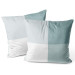 Decorative Velor Pillow Blue Squares - Geometric Composition With Different Shades 151343 additionalThumb 4