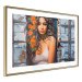 Poster Beautiful Woman - Portrait of a Girl With Red Flowers in Her Hair 151543 additionalThumb 6