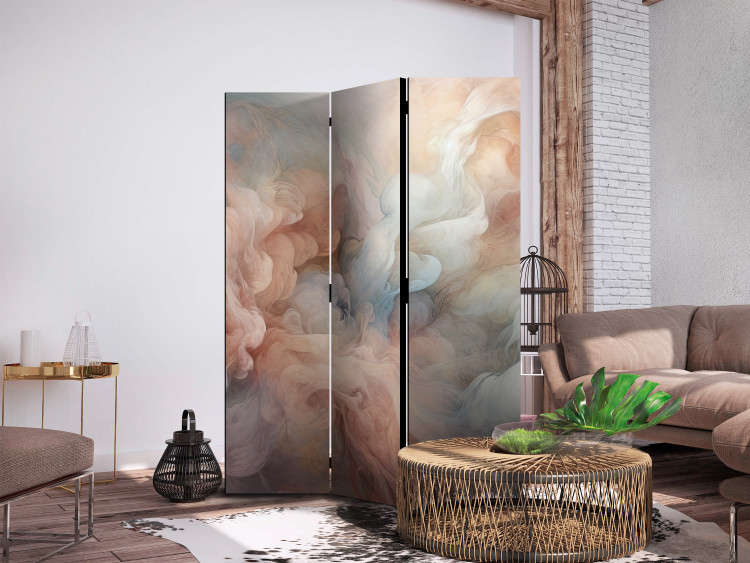 Room Separator Pastel Smoke - A Fluffy Cloud in Shades of Pink and Blue [Room Dividers] 151743 additionalImage 2